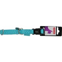 Obroża skórzana turkusowa SKÓRA MAC 10mm / 20-30cm