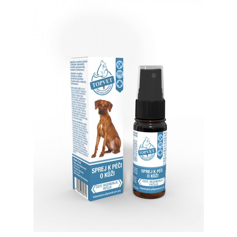 Spray do pielęgnacji skóry dla psów TOPVET 10ml