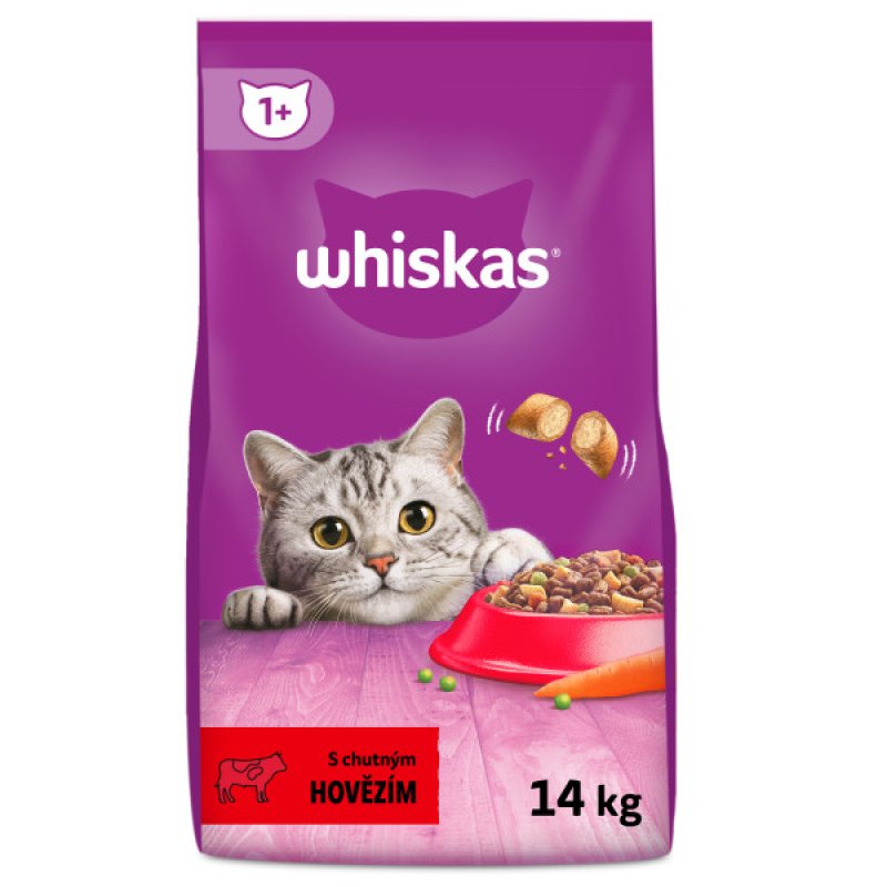Whiskas Dry z wołowiną i wątróbką 14kg