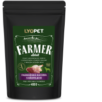 LYOPET Farmer Adult Kaczka hodowlana z przepiórką 400 g (dla wszystkich ras)