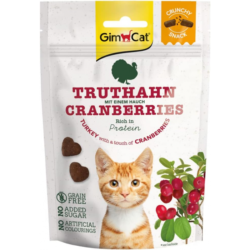 Gimcat Crunchy Snacks Indyk z żurawiną 50g