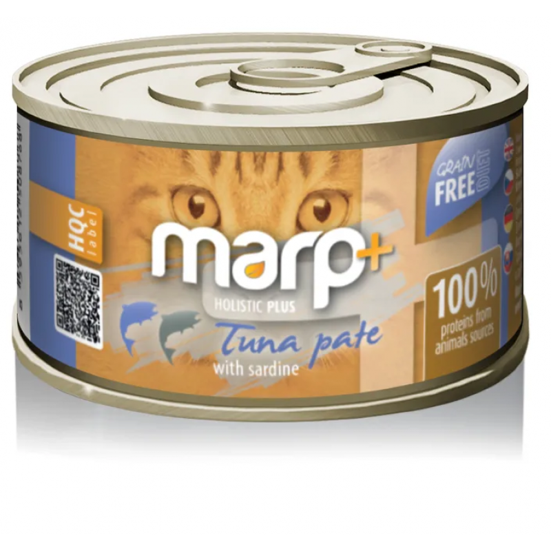 Marp Holistic Plus konserwy dla kotów – Pasztet z tuńczyka z sardynkami 24x70g