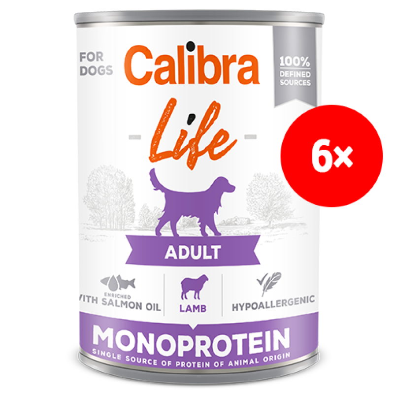 Calibra Dog Life Adult Lamb 6 x 400 g