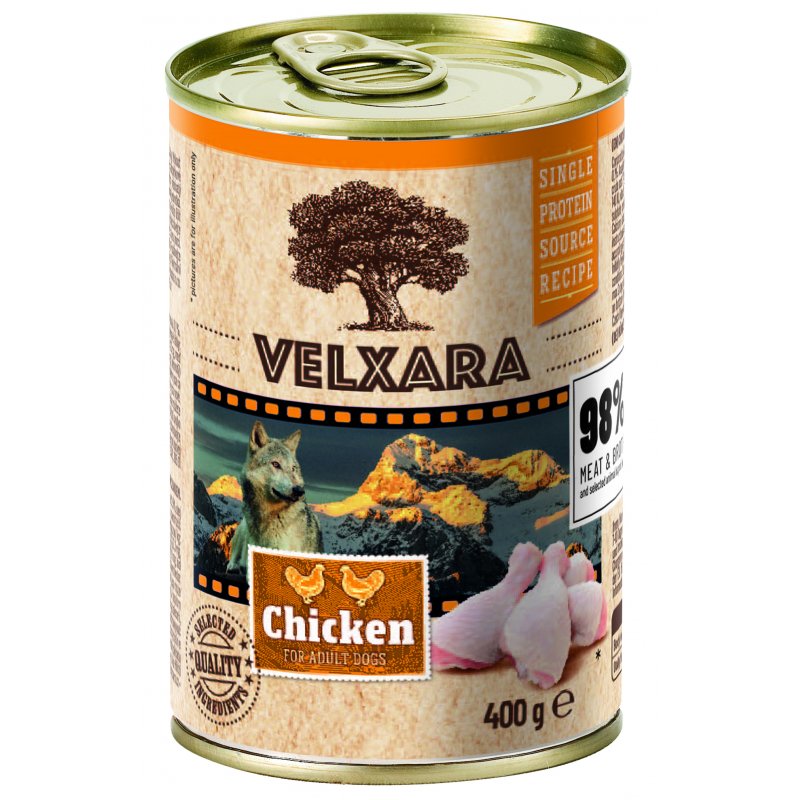 Velxara Pate Chicken 400g for adult dogs (min. odběr 24 ks)