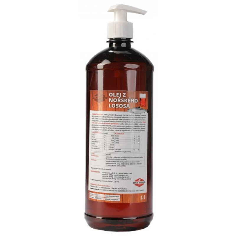 Olej z łososia ZEUS 100% naturalny 1000ml