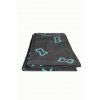 Kocyki Trixie polar Beany szare w niebieskie kostki 100x70cm