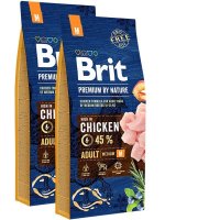 2x Brit Premium by Nature Adult M 15kg