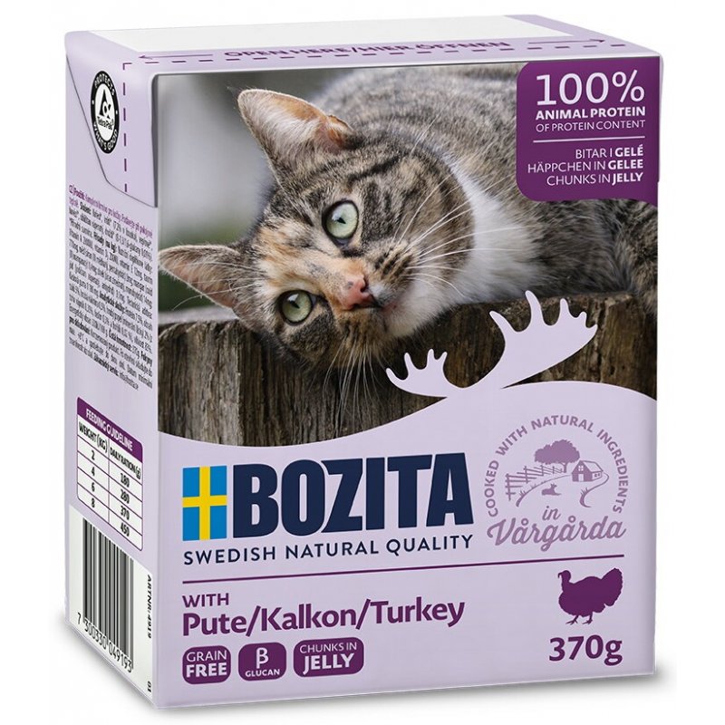 Bozita Kawałki kota w galarecie z mięsem z indyka TP 370g