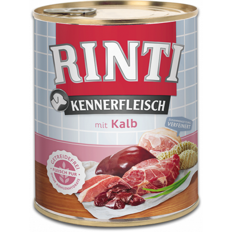 Rinti Dog Kennerfleisch cielęcina w puszce 800g