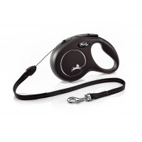 Smycz FLEXI Classic NEW S linka 8m / 12kg czarna