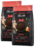 2x Fitmin Cat For Life Kitten 8 kg