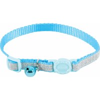 Obroża dla kota SHINY nylon niebieska 10mm / 30cm Zolux