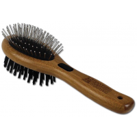 Bamboo Groom Mała szczotka połączona z włosiem i końcówkami ze stali nierdzewnej
