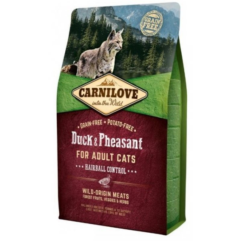 Carnilove Cat Duck & Pheasant Adult Hairball Control 2kg