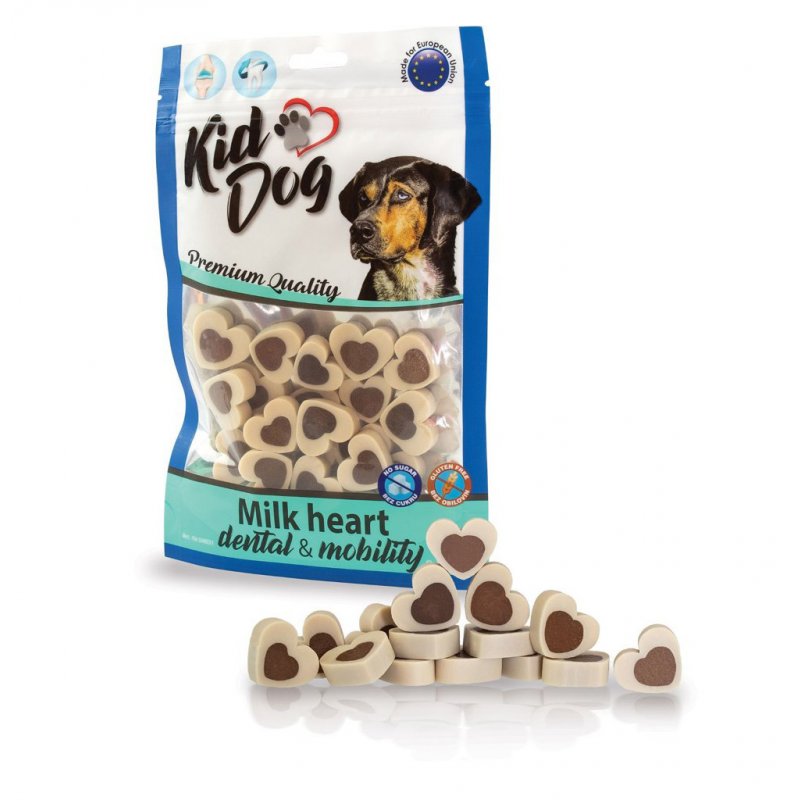 KIDDOG dentystyczne serduszka waniliowe 80 g