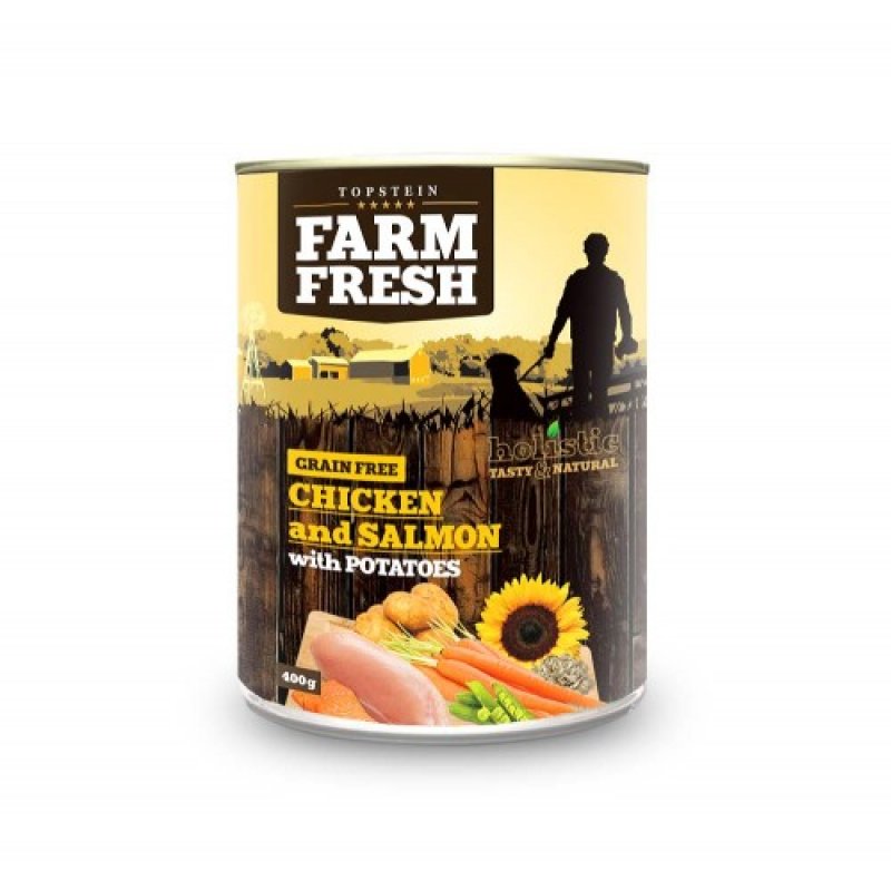 Farm Fresh Dog Chicken&Salmon with Potatoes konserwa 800g