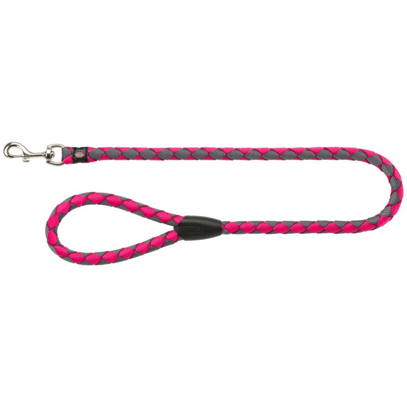 Smycz CAVO okrągła L-XL 1m / 18 mm, różowo-szara