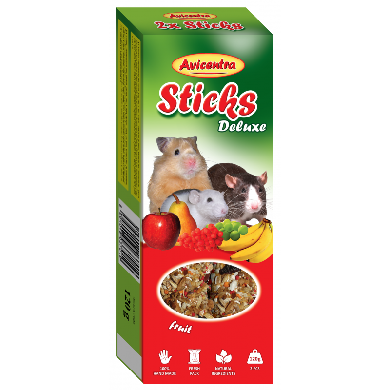 Avicentra patyczki Mały gryzoń - owoce 2szt