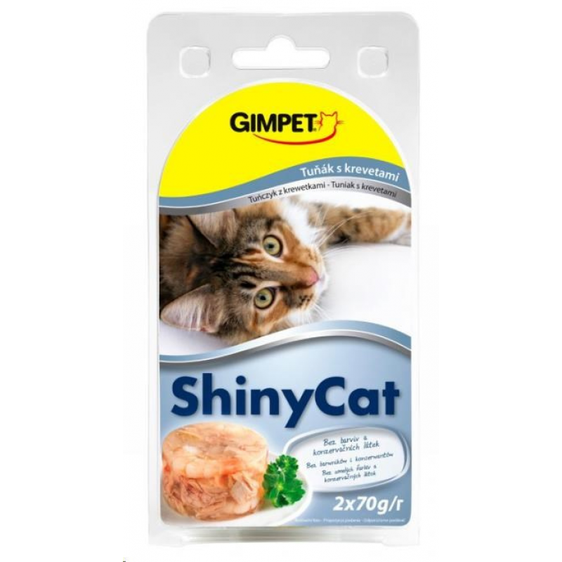 Gimpet kot konz. ShinyCat tuńczyk/krewetki 2x70g