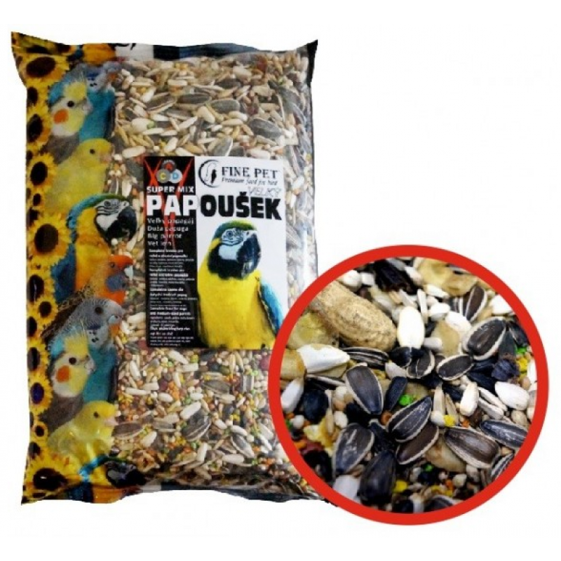 FINE PET Super Mix Duża papuga 800g