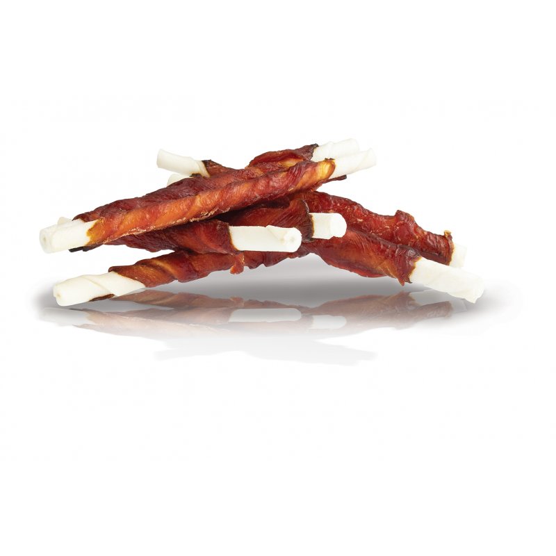 KIDDOG kachní masíčko na buvolí tyčince - 8 mm/12 cm 500 g (min. odběr 5 bal.)