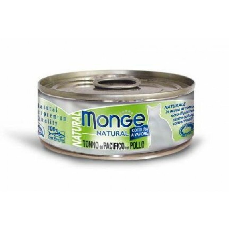 MONGE NATURAL CAT - konserwa tuńczyk/kurczak 80g