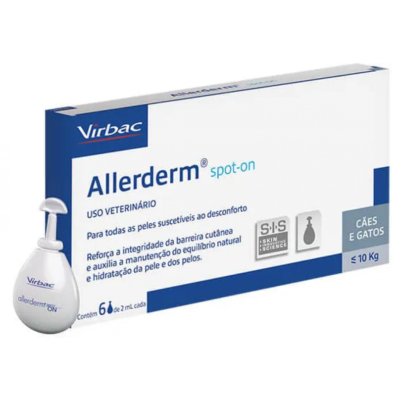 Allerderm Spot on 6x2ml dla psów i kotów do 10kg