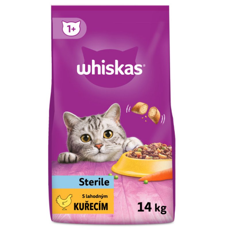 Whiskas Dry z mięsem z kurczaka - STERILE 14kg