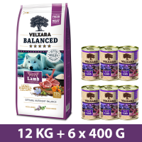 Velxara BALANCED Dry FM Dog Adult Monoprotein Lamb & Rice 12 kg + 6 KONSERW