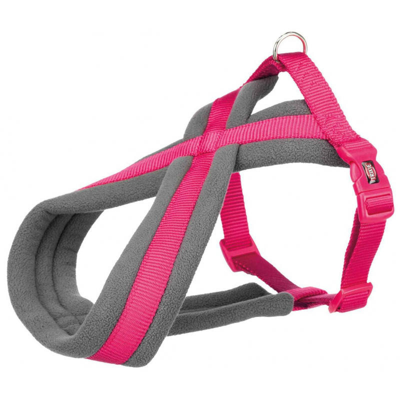 Szelki nylonowe PREMIUM 35-65cm/20mm (S), różowe