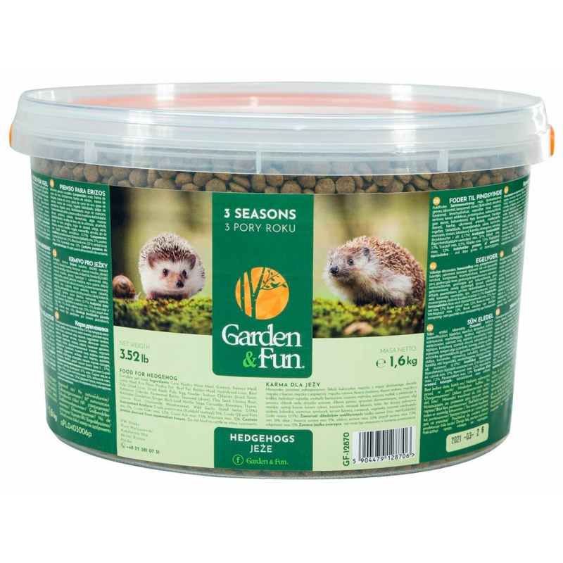 GARDEN FUN pokarm dla dzikich jeży wiadro 1,6 kg
