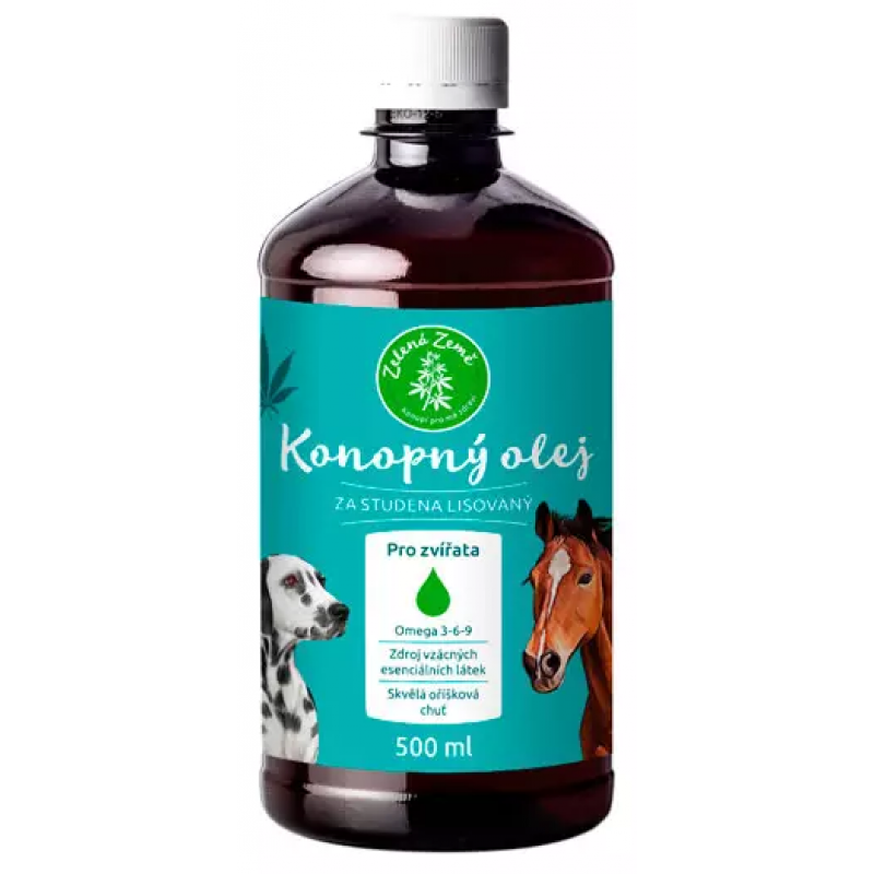 Olej konopny dla zwierząt 500ml