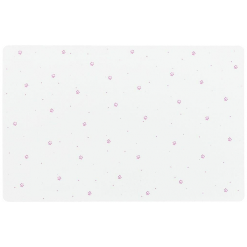 Podkładka PAW Print, 44 x 28 cm, biało-różowa