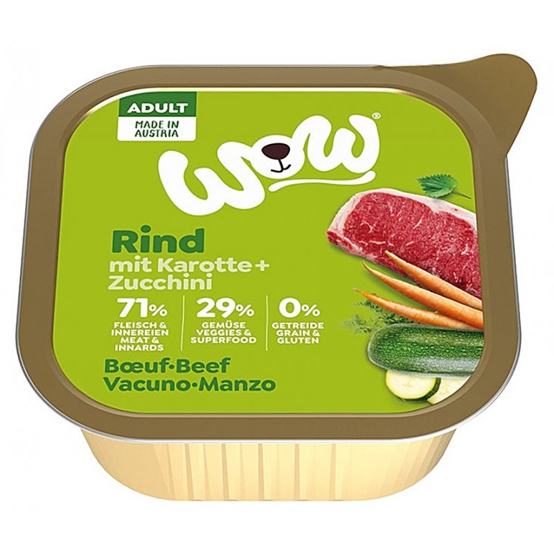 WOW Pasztet Wołowy z Marchewką Adult 150g