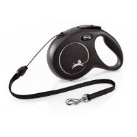 Smycz FLEXI Classic NEW M linka 8m / 20kg czarna
