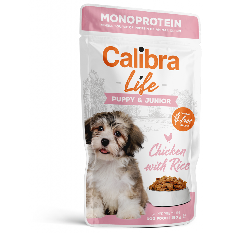 Calibra Dog Life kieszeń Puppy&Junior Chicken 150g (min. ilość 10 szt)
