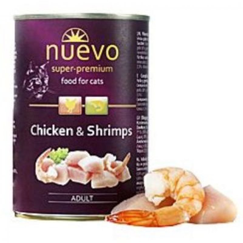 Nuevo cat adult Puszka z kurczakiem i krewetkami 400g