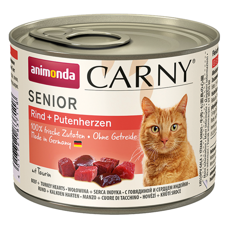 Animonda Adult SENIOR Beef hearts & turkey 200g