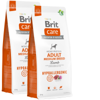 2 x Brit Care Dog Hypoallergenic Adult Medium Breed 12 kg NEW