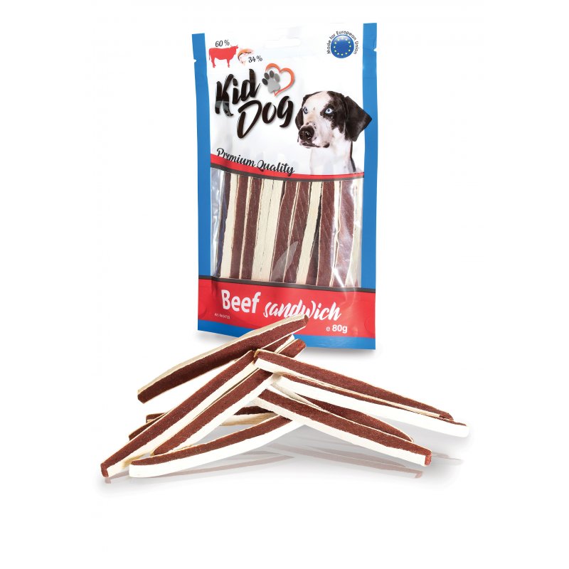 KIDDOG kanapka z wołowiną i dorszem 80g