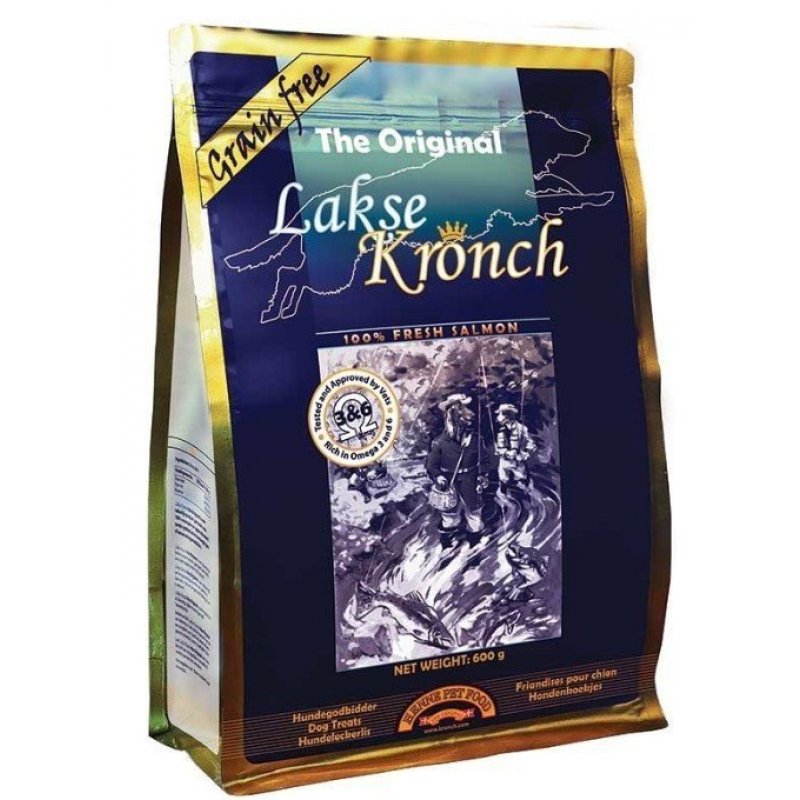 Przysmak KRONCH Traktuj olejem z łososia 100% 600g