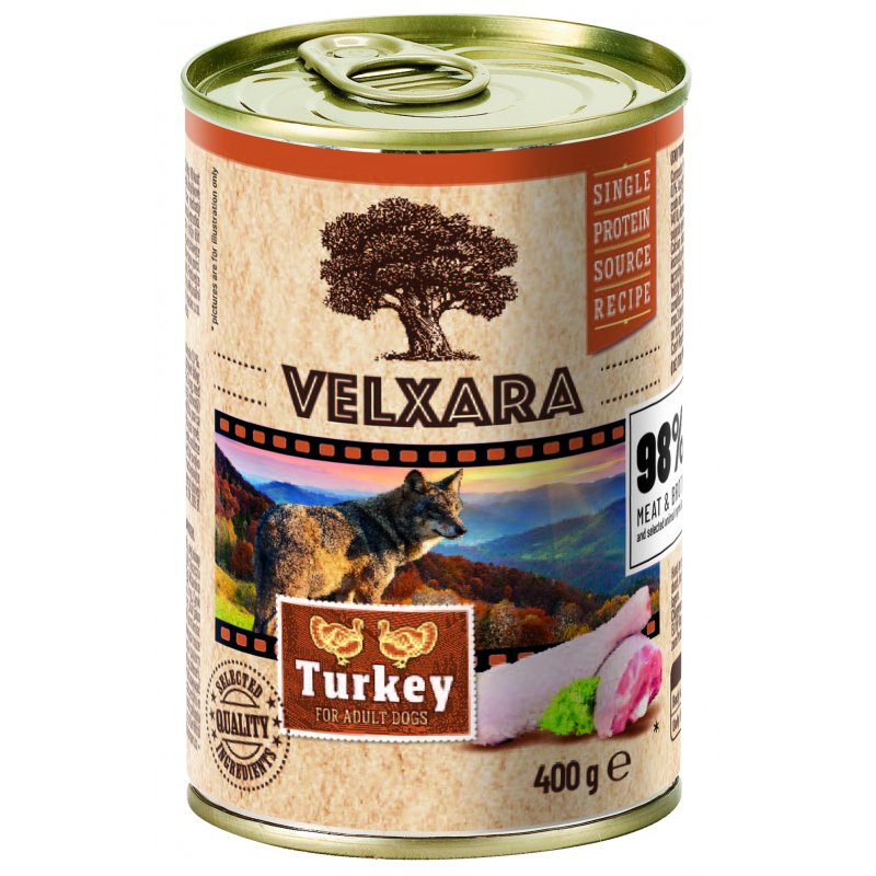 Velxara Pate Turkey 400g for adult dogs (min. zamówienie 6 szt.)