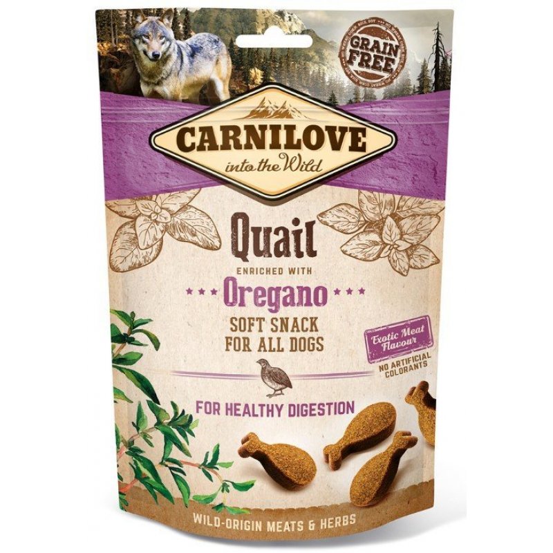 Carnilove Dog Semi Moist Snack Quail & Oregano 200g