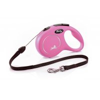 Smycz FLEXI Classic NEW S linka 8m / 12kg różowa