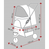 Wózek dziecięcy BUGGY z oponami pneumatycznymi, 60 x 112 x 120 cm, ładowność 20