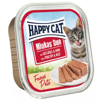 Happy Cat Minkas Duo Geflügel & Rind Paté 100 g (min. subskrypcja 16 szt)