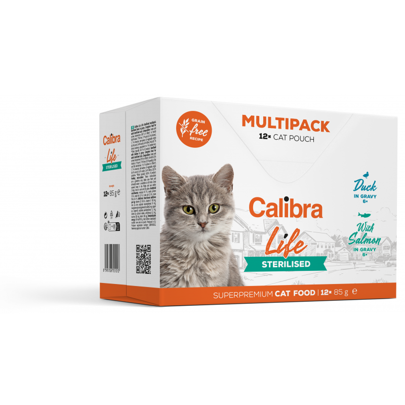 Calibra Life Cat multipack Sterilised 12 x 85 g