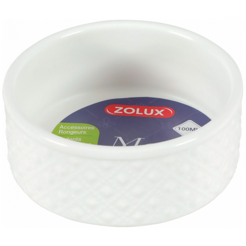 Miska ceramiczna MARGOT dla gryzoni 100ml biała Zolux