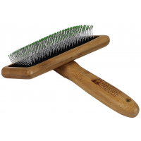 Bamboo Groom Duża miękka szczotka z końcówkami ze stali nierdzewnej, Finisher