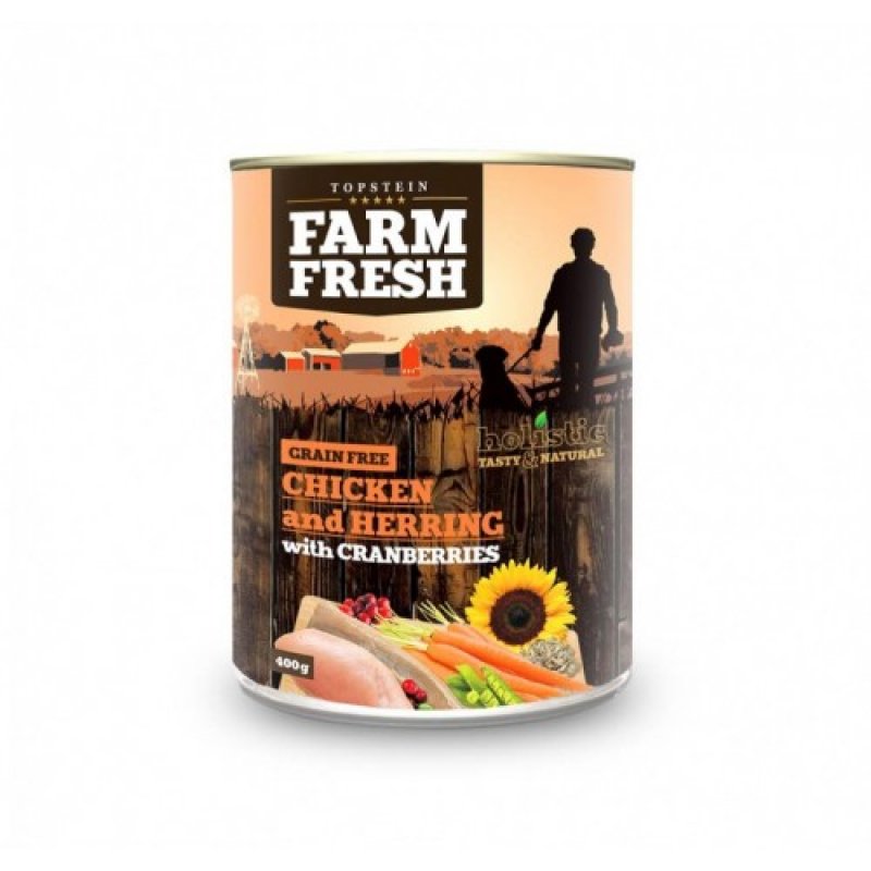 Farm Fresh Dog Chicken&Herring+Cranberries konserwa 800g
